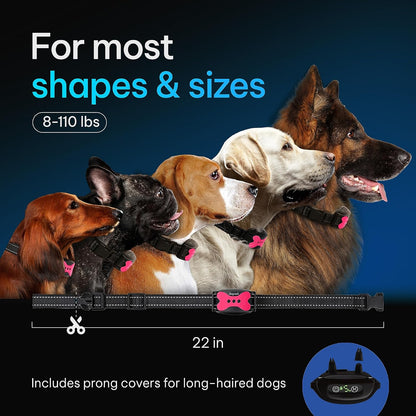 Dog Bark Collar - Rechargeable Smart anti Barking Collar for Dogs - Waterproof No Shock Bark Collar for Small/Medium/Large Dogs - anti Bark Collar for Dogs with 5 Sensitivity Levels