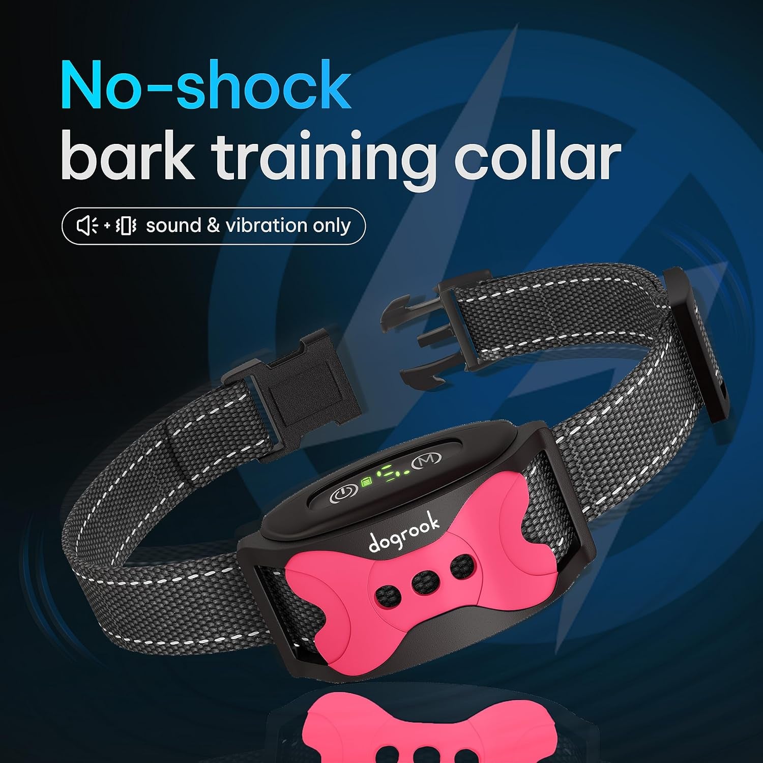 Dog Bark Collar - Rechargeable Smart anti Barking Collar for Dogs - Waterproof No Shock Bark Collar for Small/Medium/Large Dogs - anti Bark Collar for Dogs with 5 Sensitivity Levels